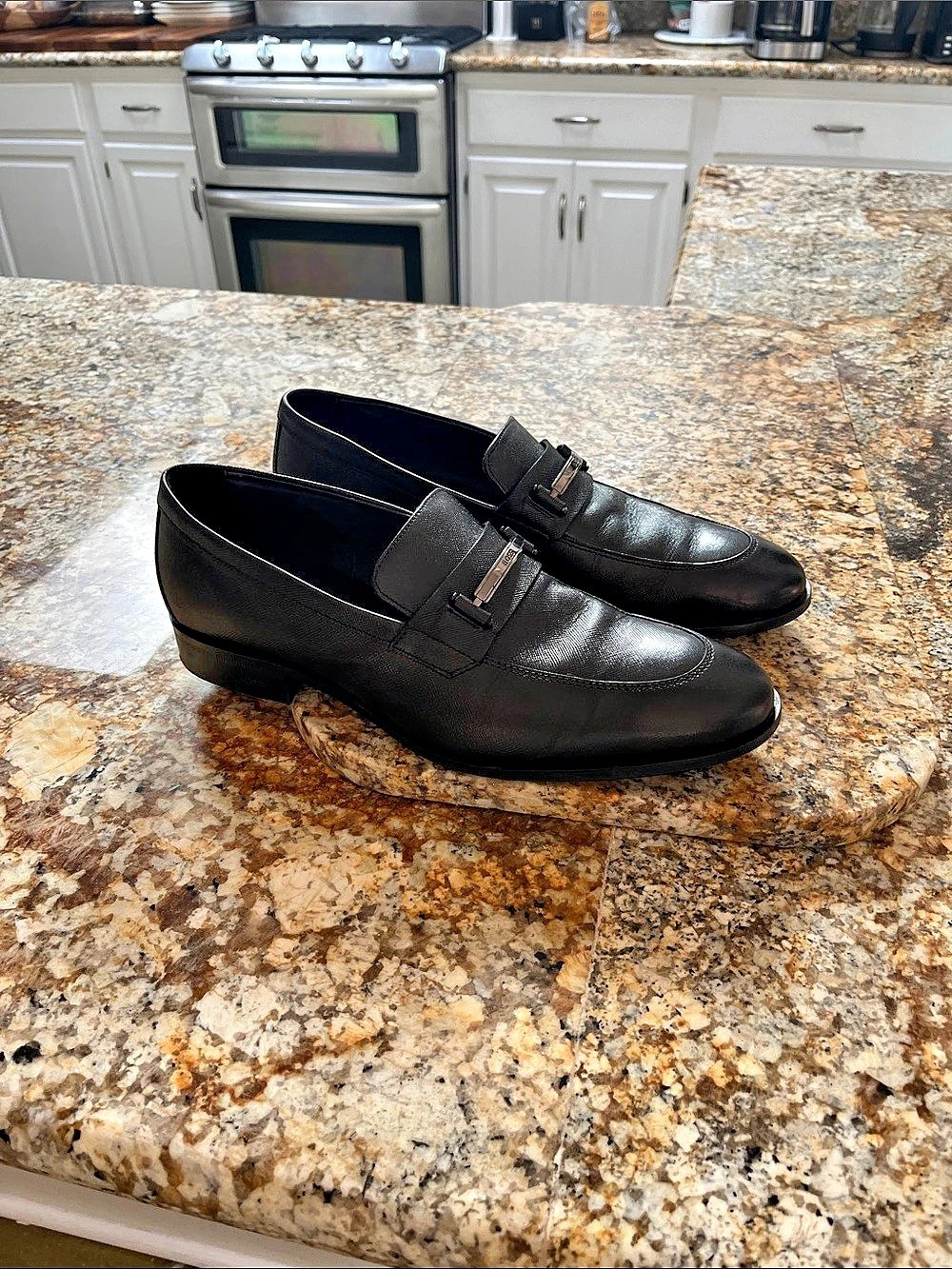 BOSS Colby Loafers Men's Colby Black Buckle Loafers US 10